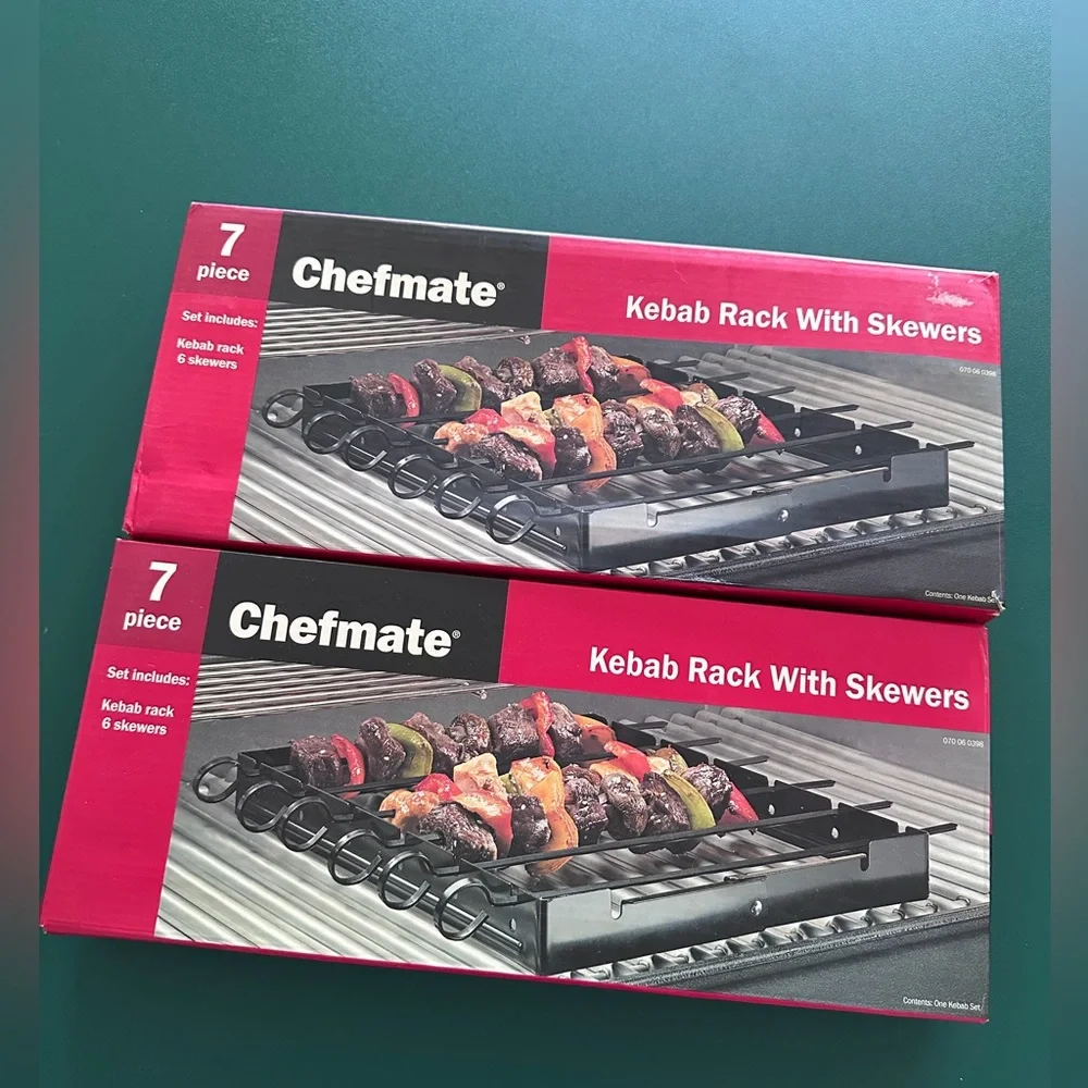 Chefmate Kebab Rack with Skewers Bundle - Picture 1 of 6